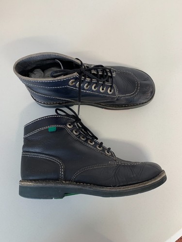 Bottines kickers cuir - cuir, gris